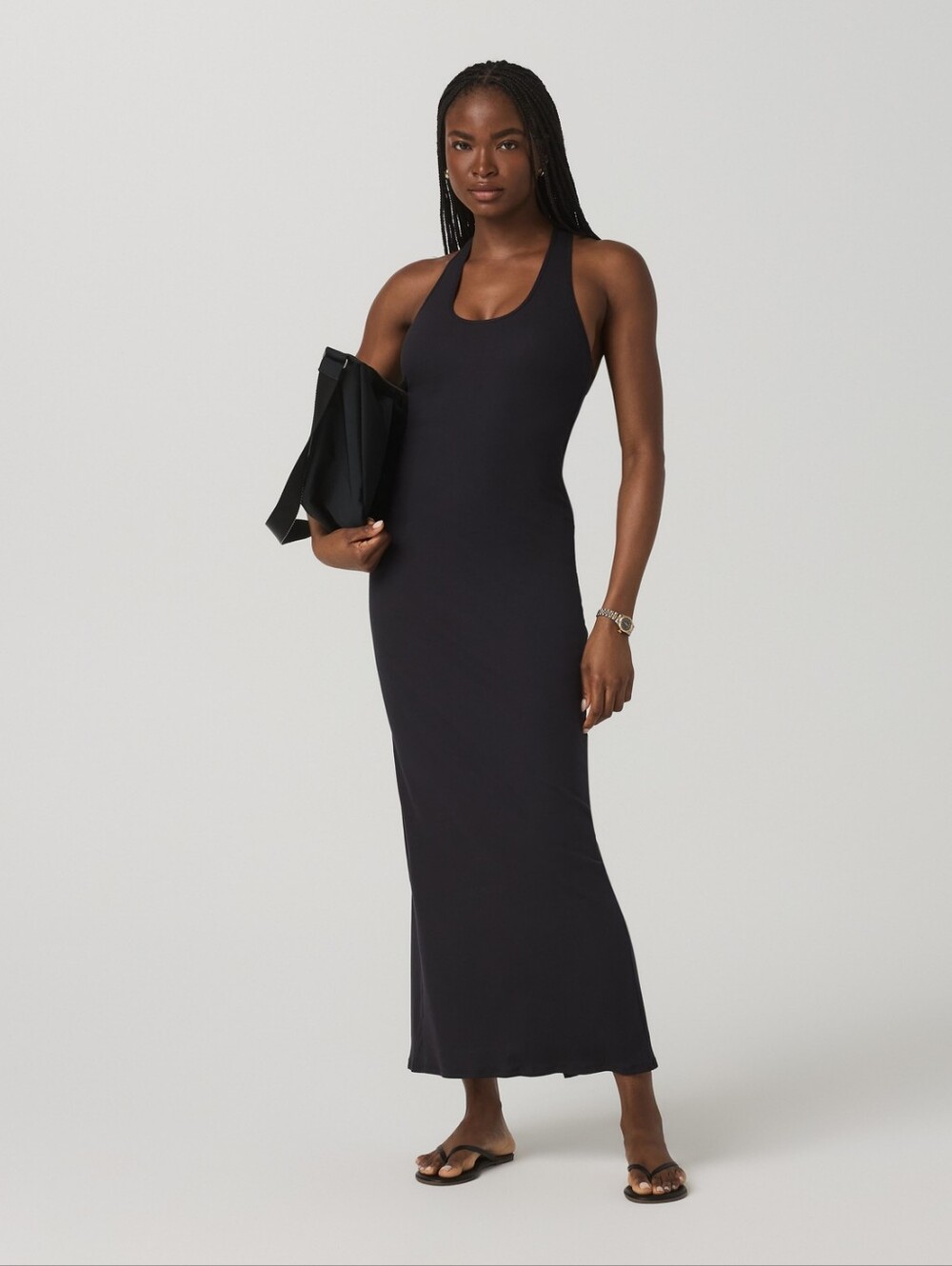Vuori Pose Scoop Maxi Dress BLACK Women's Size M